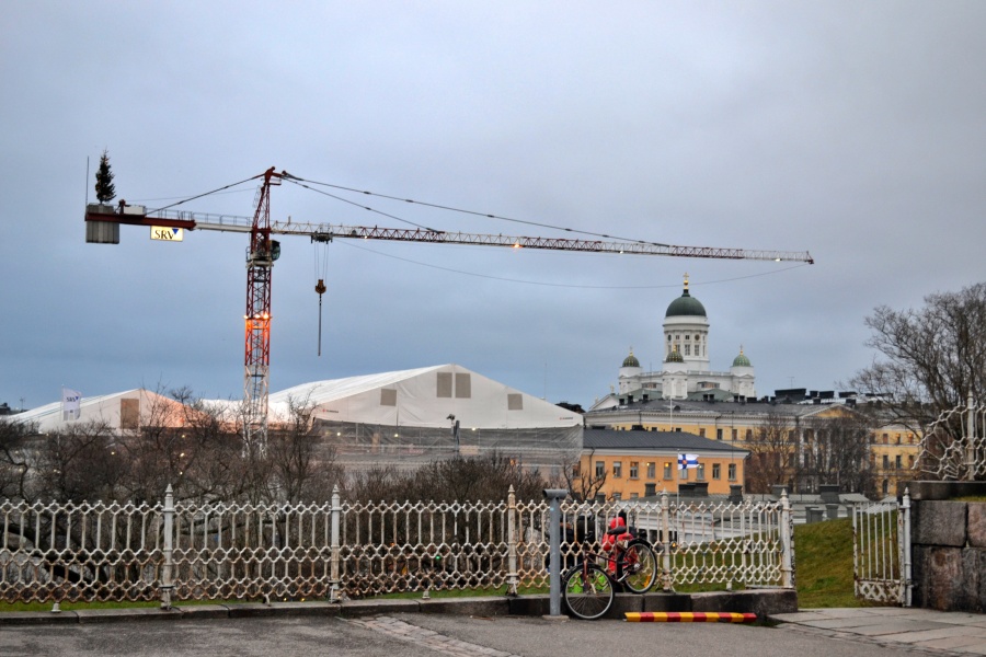 Вид на центр Хельсинки от Успенской церкви