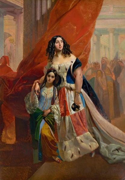 Портрет графини Ю. П. Самойловой, удаляющейся с бала с приемной дочерью Амацилией
