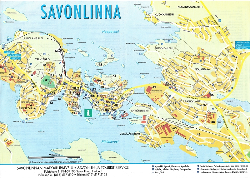 Карта Савонлинны