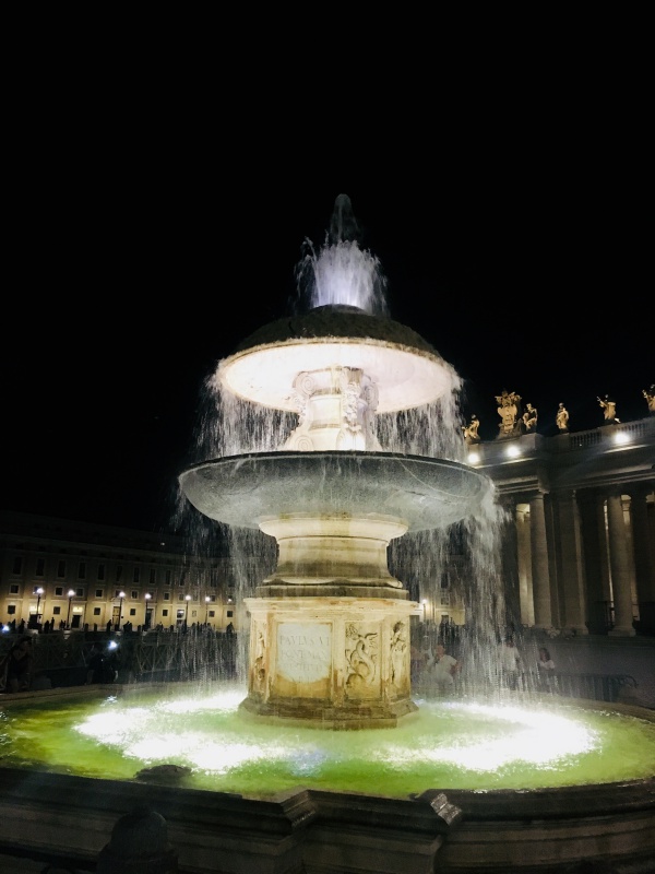 Римские фонтаны в ночной подсветке