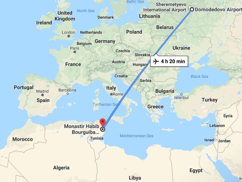 Сколько добираться на самолете. Маршрут Москва Тунис на самолете. Перелет Москва Тунис на карте. Маршрут Москва Тунис. Маршрут перелета Москва Тунис.